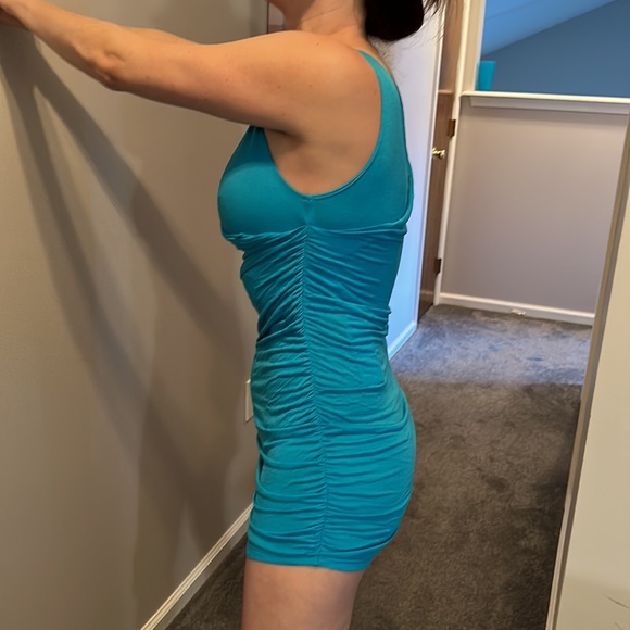 Sexy AF thin mini asymmetrical dress - Picture 2 of 5